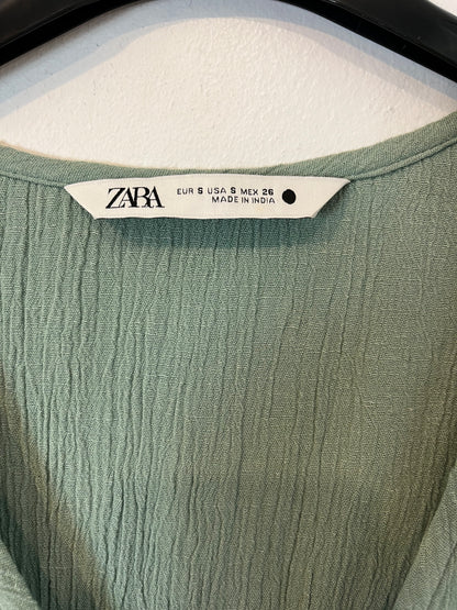 ZARA. Mono verde textura T.s