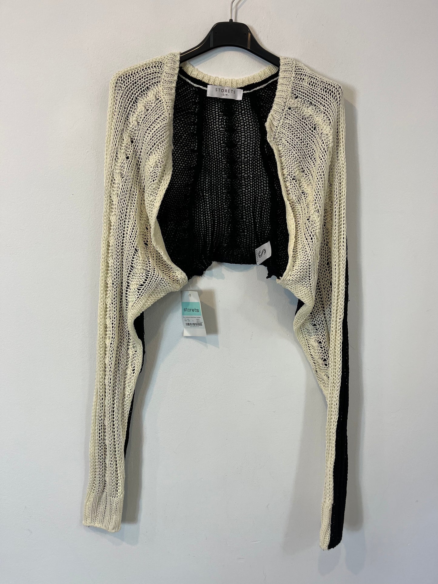 STORETS. Cárdigan bicolor croché T.s/m
