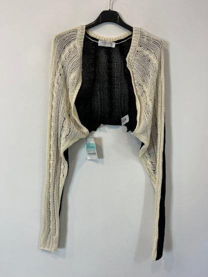 STORETS. Cárdigan bicolor croché T.s/m