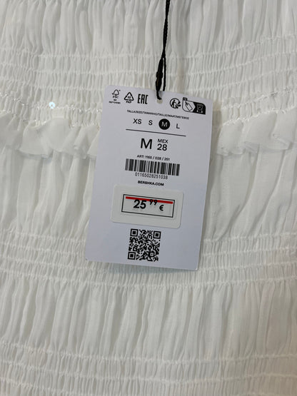 BERRHKA. White honeycomb skirt Tm