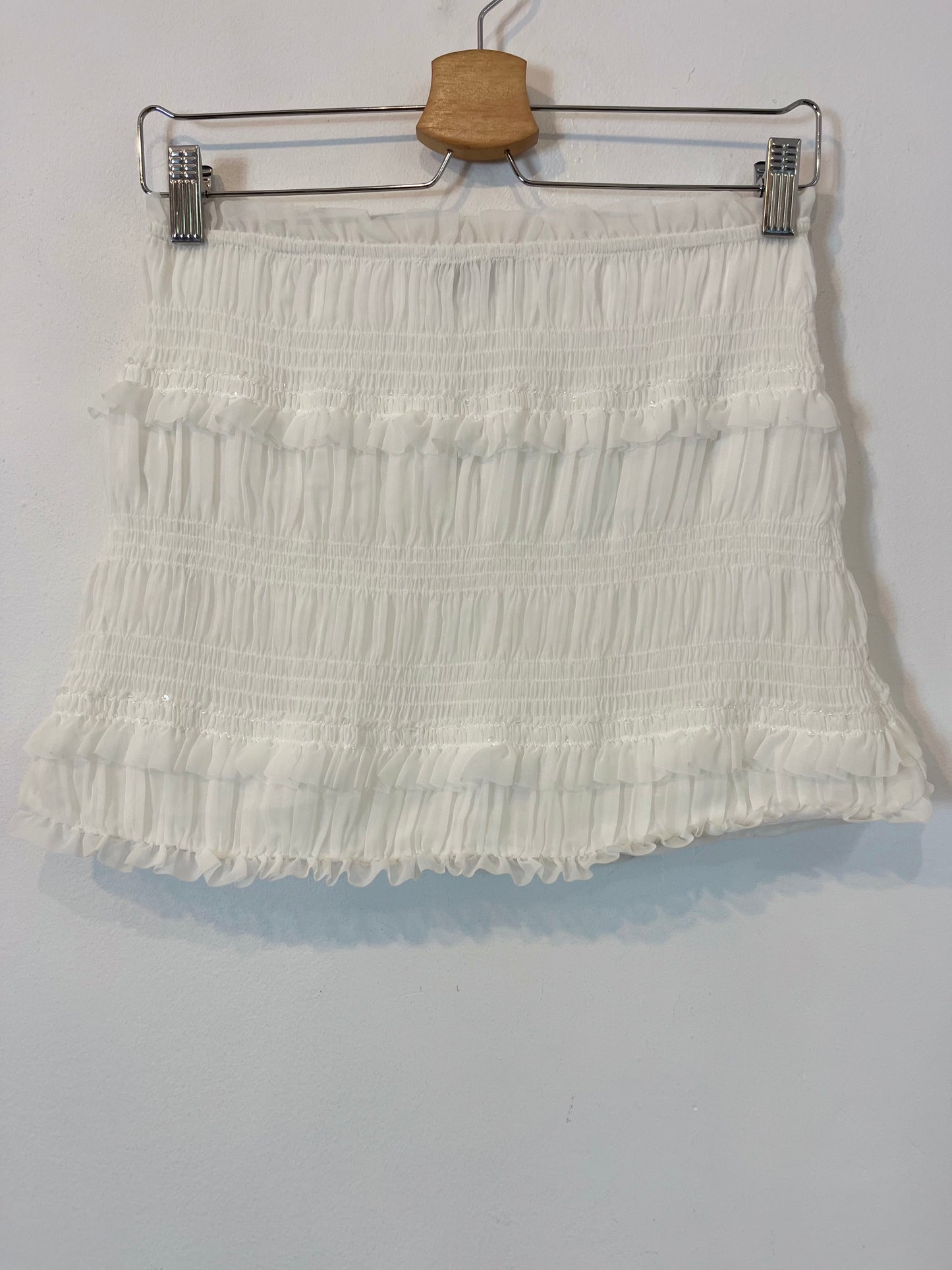 BERRHKA. White honeycomb skirt Tm