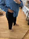 BUGANVILIA. Pantalón negro culotte T.3xl
