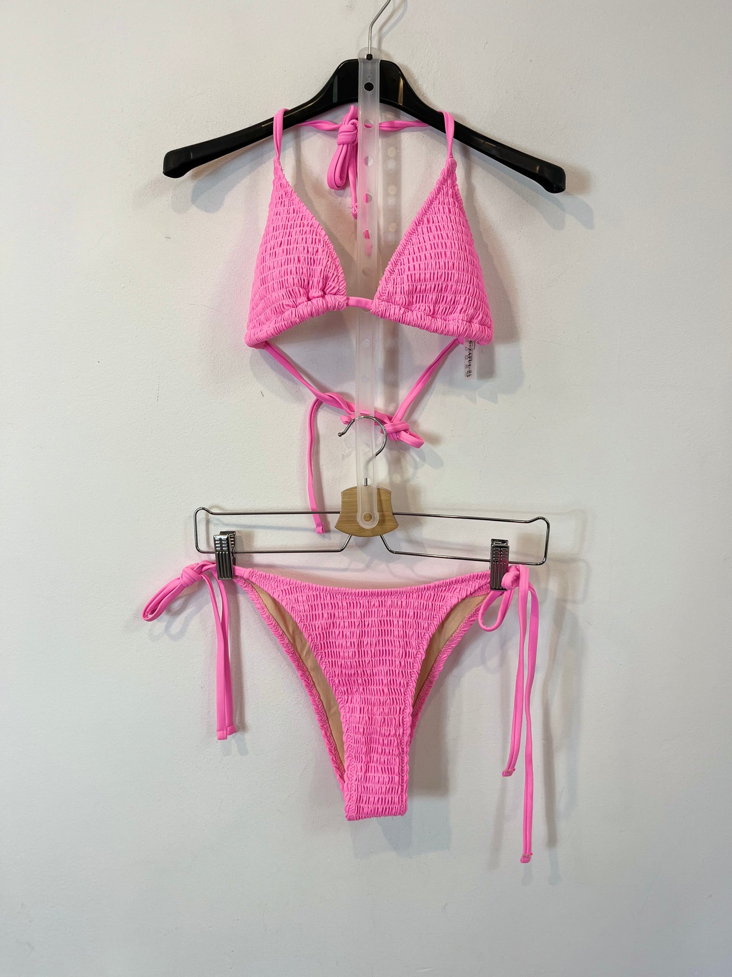 ZAFUL. Bikini rosa textura T.36