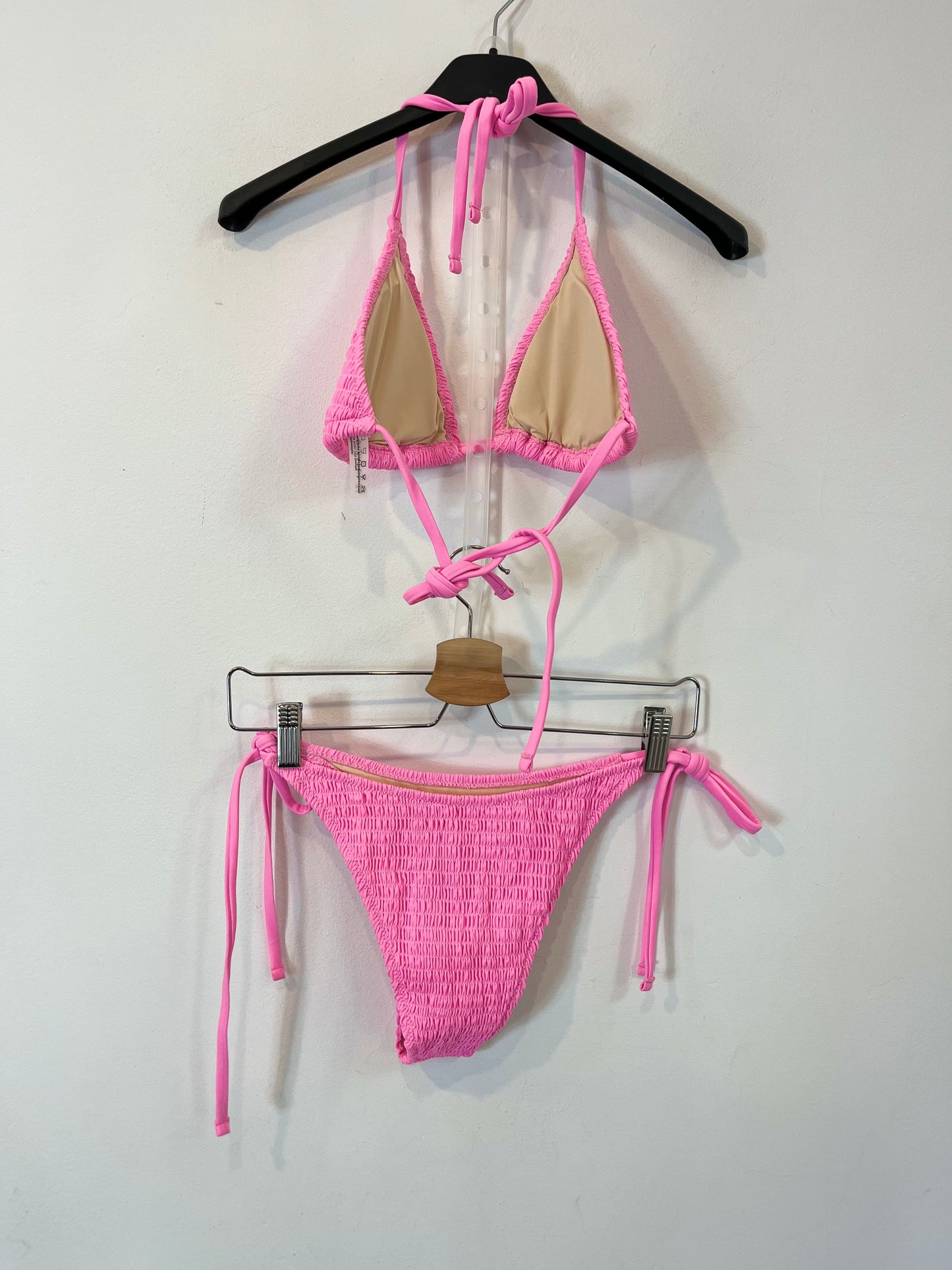 ZAFUL. Bikini rosa textura T.36