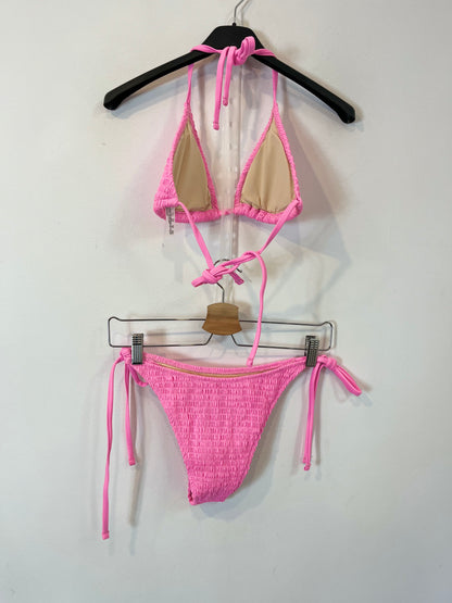 ZAFUL. Bikini rosa textura T.36