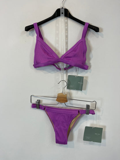 BELLE YOU. Bikini morado canalé T.xs/s