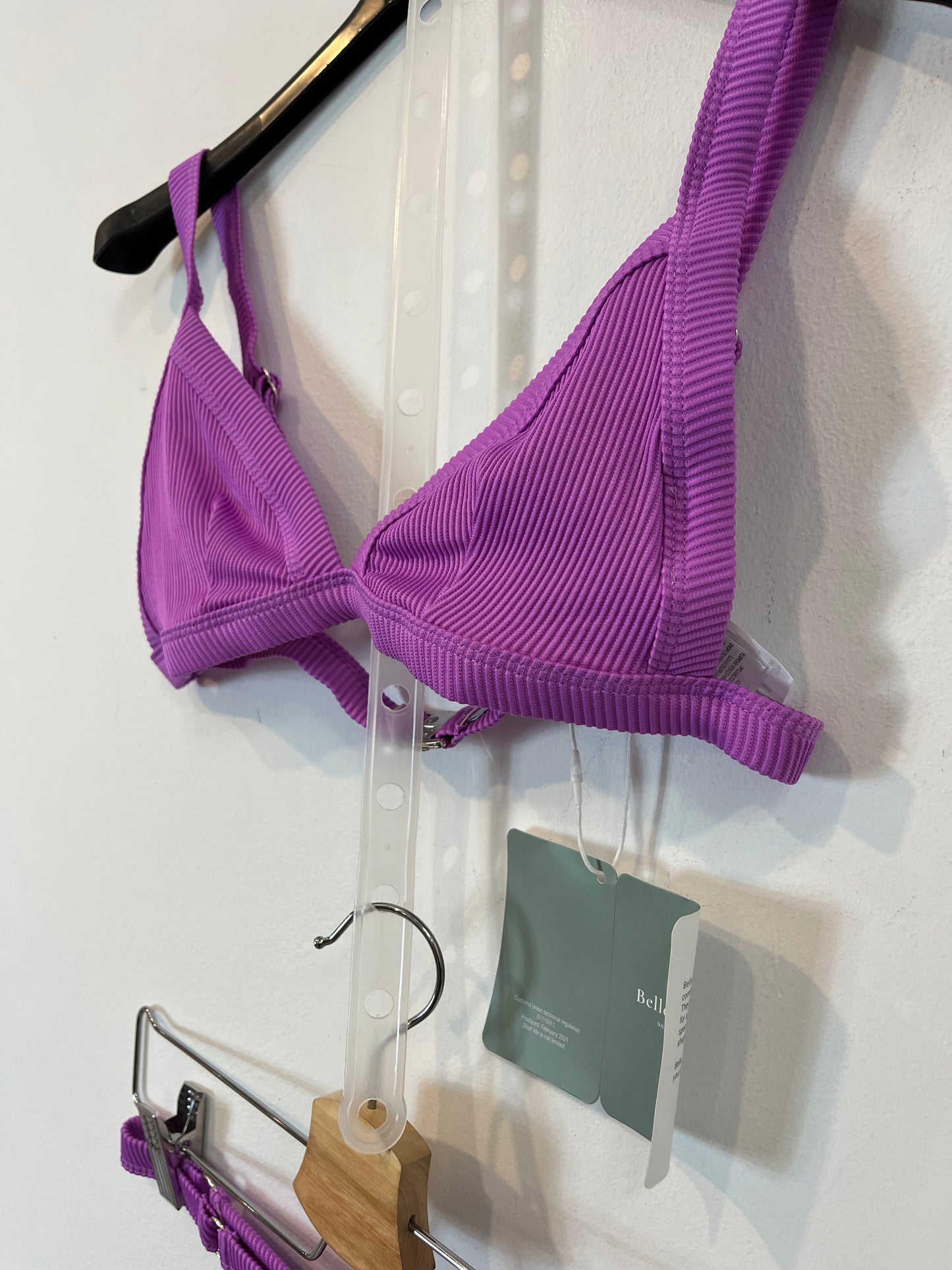 BELLE YOU. Bikini morado canalé T.xs/s