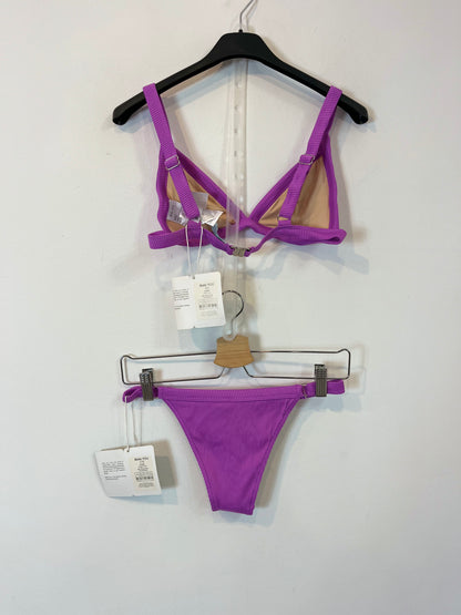BELLE YOU. Bikini morado canalé T.xs/s