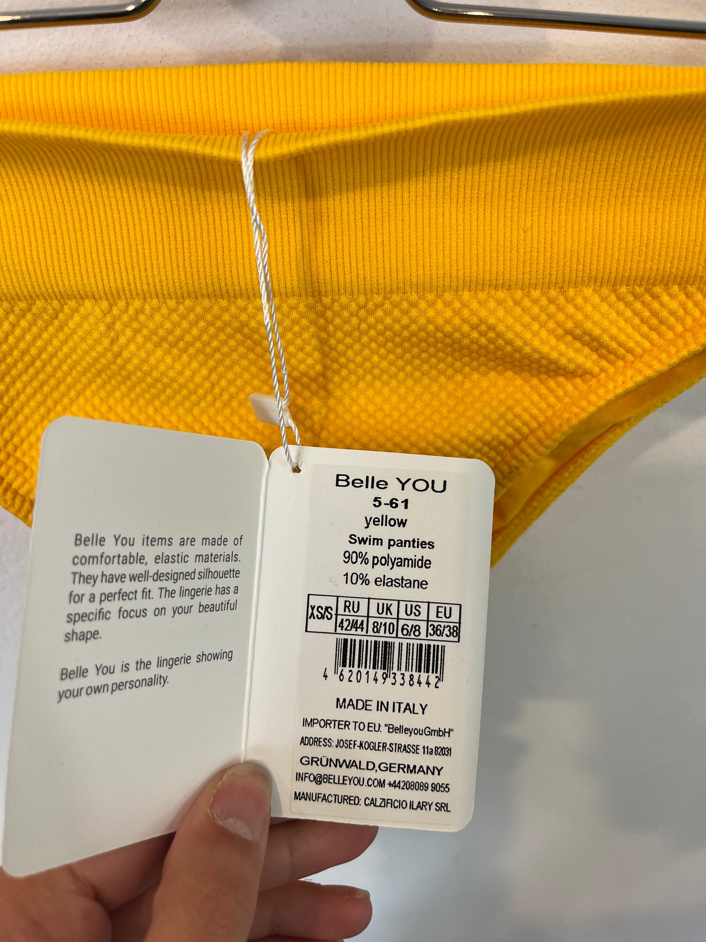 BELLE YOU. BikinI amarillo textura T. xs/s