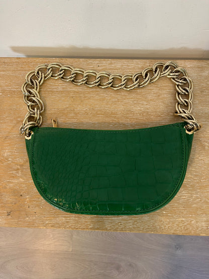 ZARA. Bolso verde cadena
