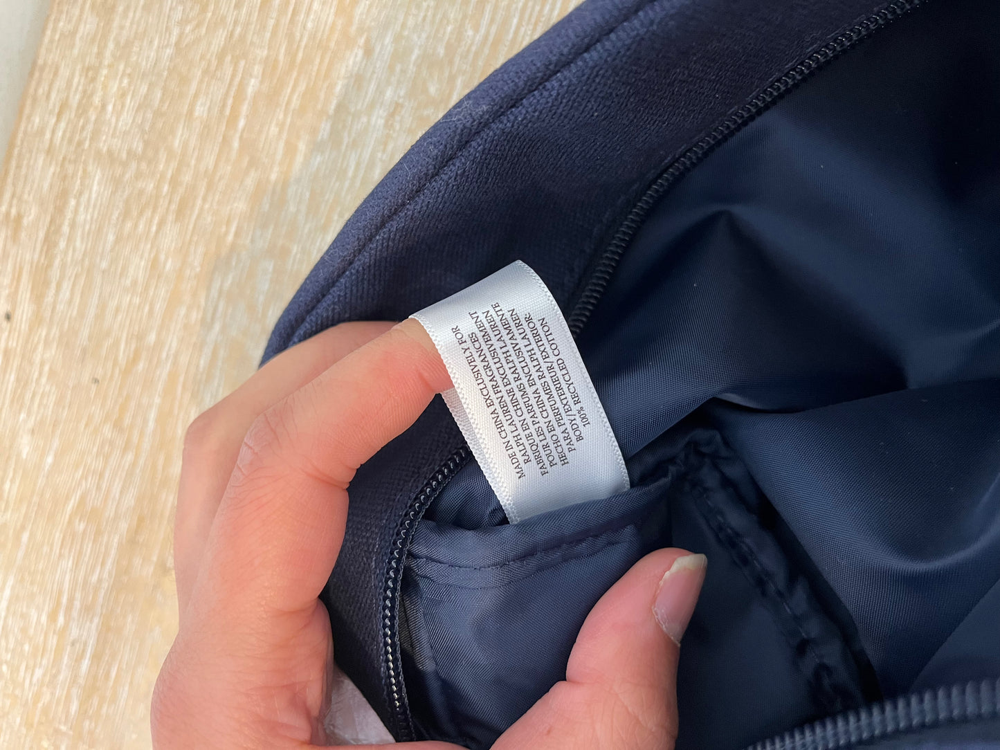 POLO RALPH LAUREN. Neceser azul letras