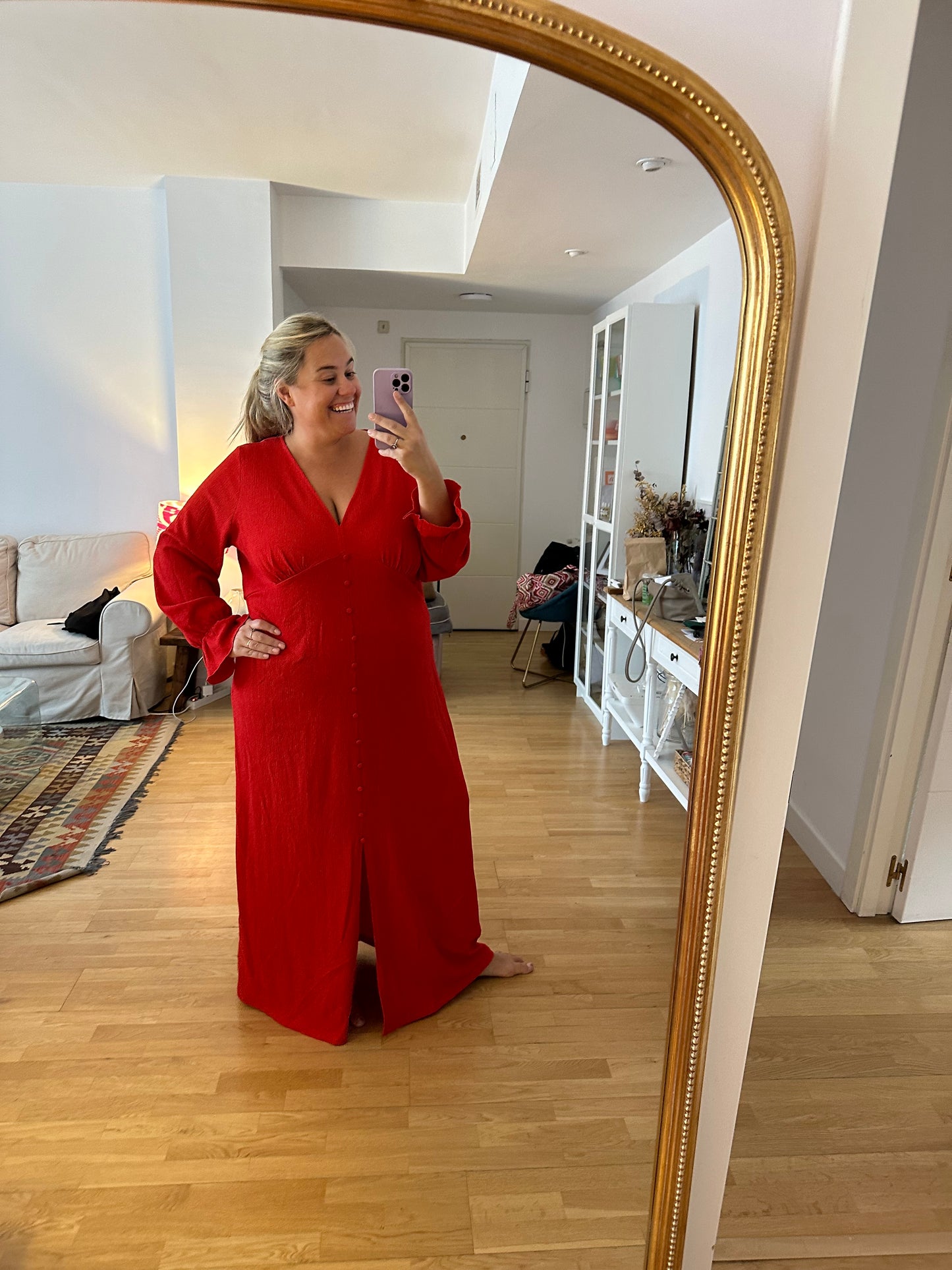 ASOS. Red maxi dress size 54