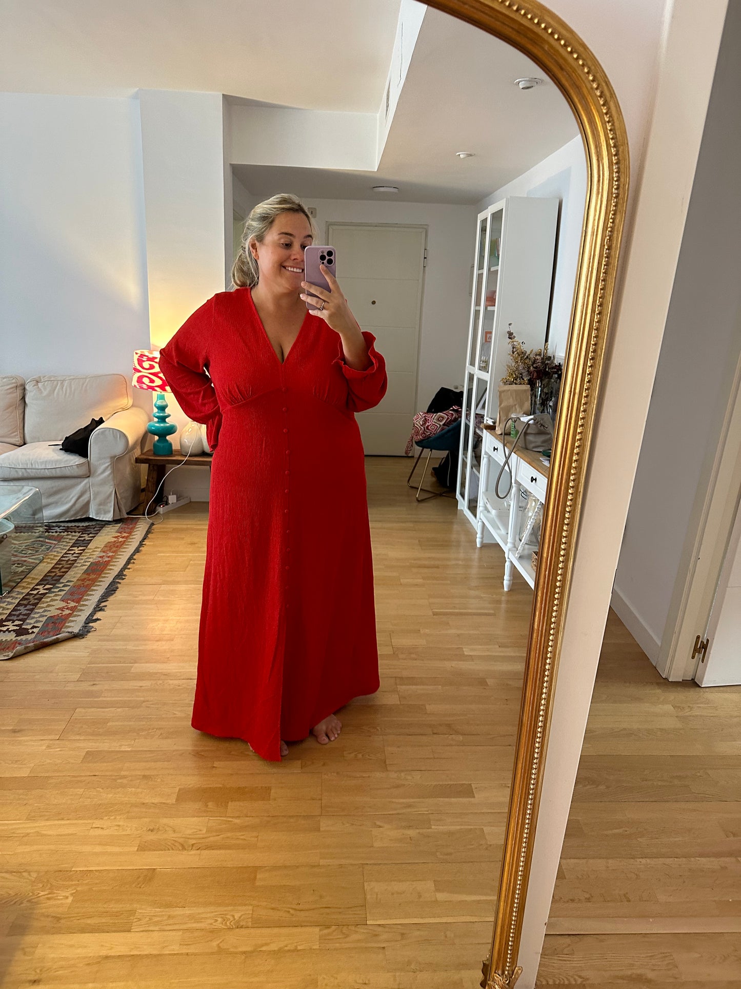 ASOS. Red maxi dress size 54