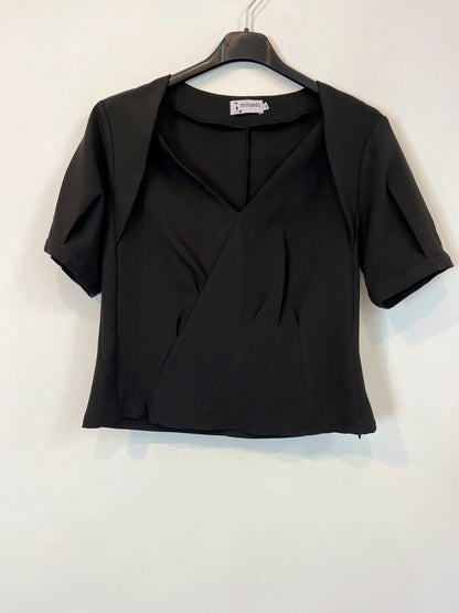 MINUETO. Top negro detalle escote. T M