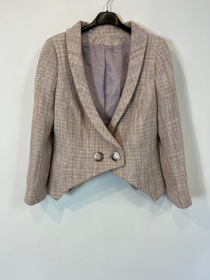 OTHERS. Mauve-toned tweed blazer. TM