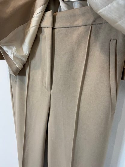 ZARA. Conjunto pantalón blazer beige. T S