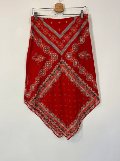 BURBERRY. Falda roja algodón. T 40