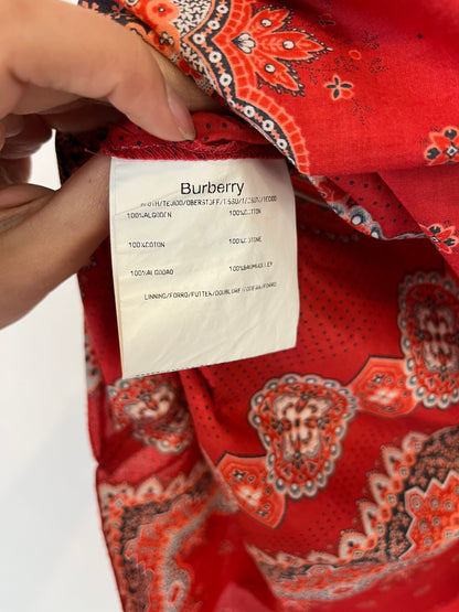 BURBERRY. Falda roja algodón. T 40