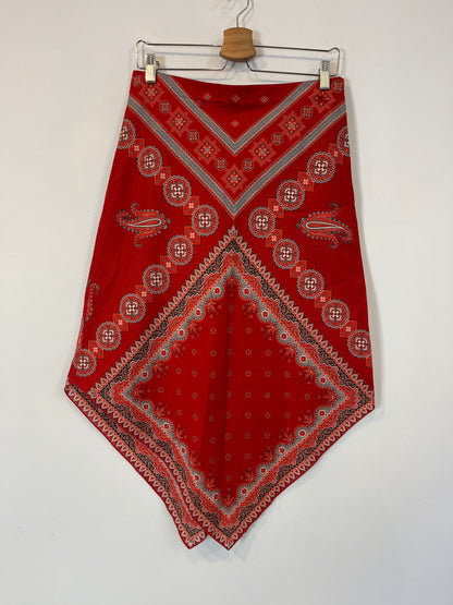 BURBERRY. Falda roja algodón. T 40