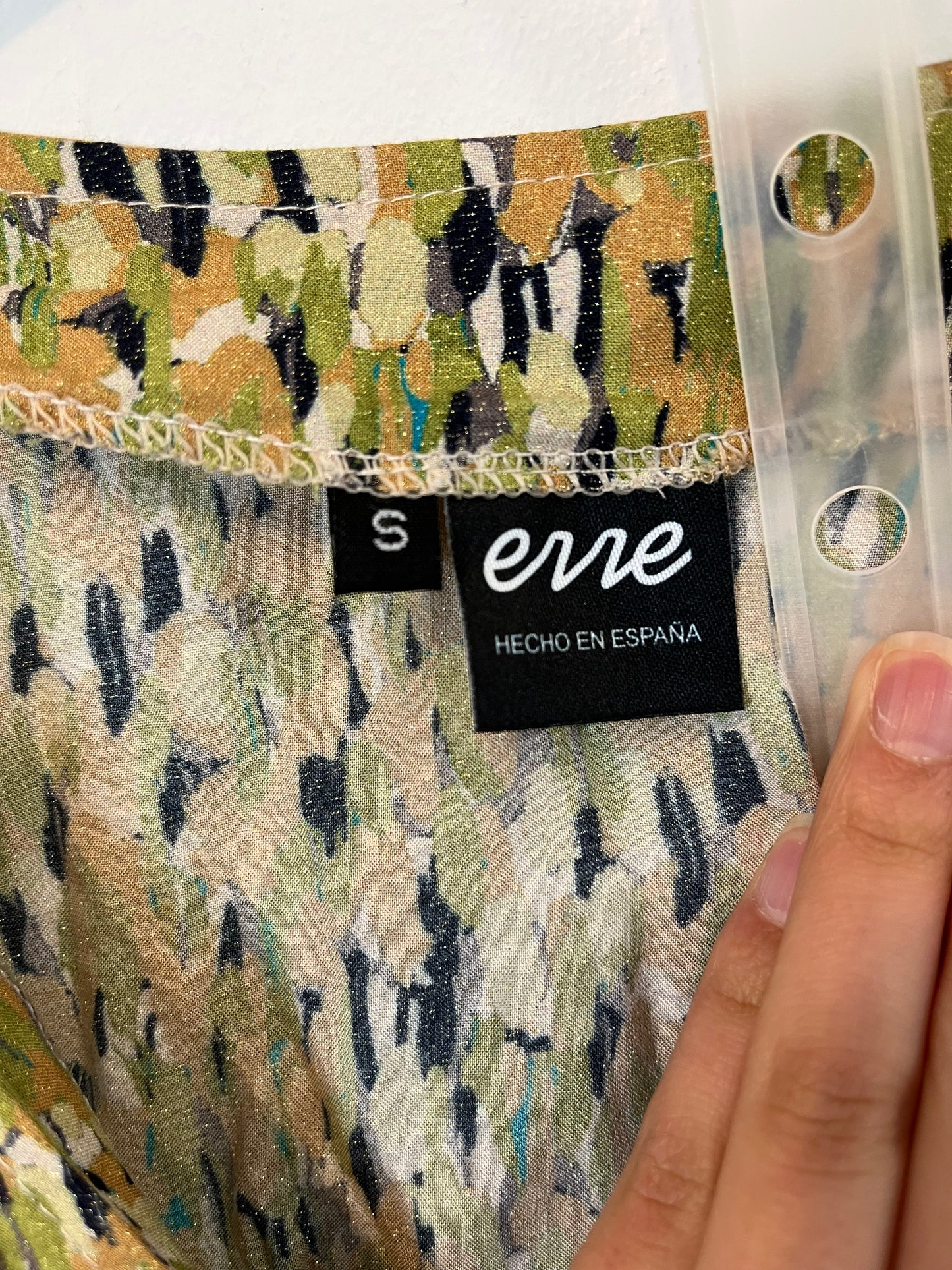 ERRE. Conjunto blusa pantalón estampado. T S/M