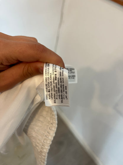 ZARA. White embroidered Bermuda shorts. TS