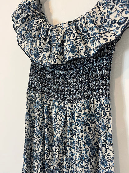 ZARA. Floral honeycomb midi dress. TS