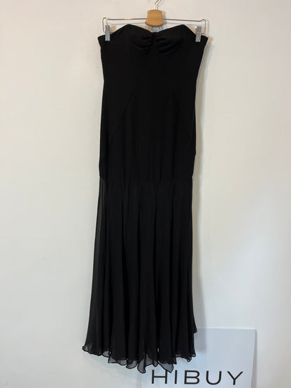 ZARA Vestido largo palabra de honor aberturas. T S