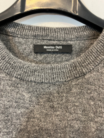 MASSIMO DUTTI. Gray wool vest. TM