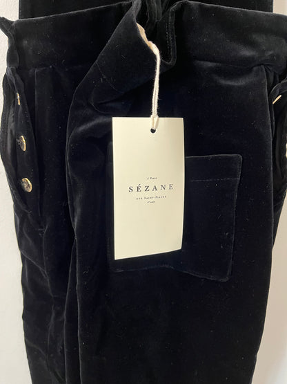 SEZANE. Peto negro terciopelo. T 36