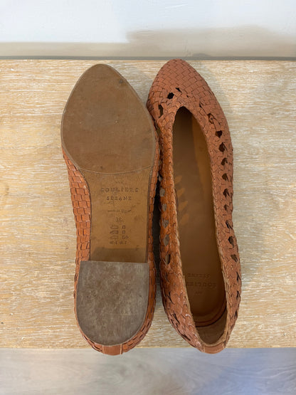 SÉZANE. Bailarinas piel troquelada. T 38