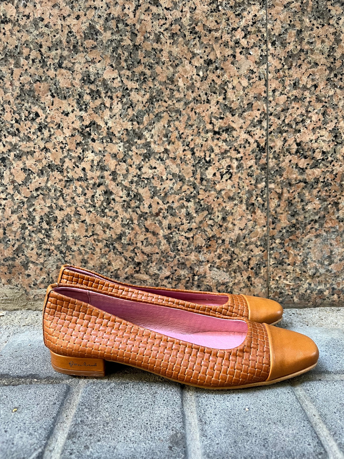 FRAMBUÁ. Bailarinas camel trenzada. T 38