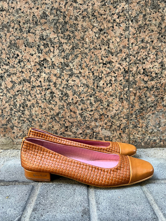 FRAMBUÁ. Bailarinas camel trenzada. T 38