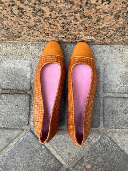 FRAMBUÁ. Bailarinas camel trenzada. T 38