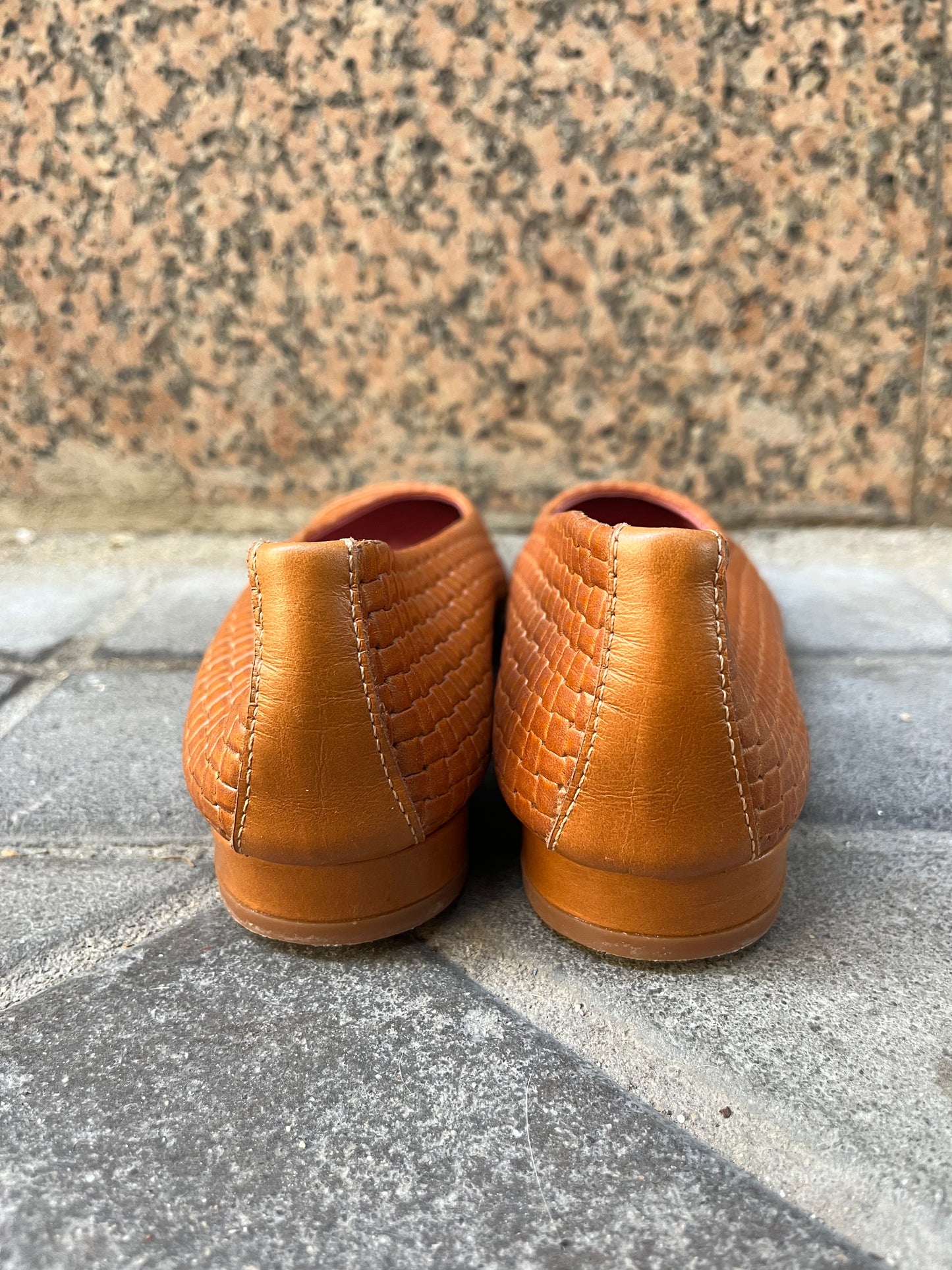 FRAMBUÁ. Bailarinas camel trenzada. T 38