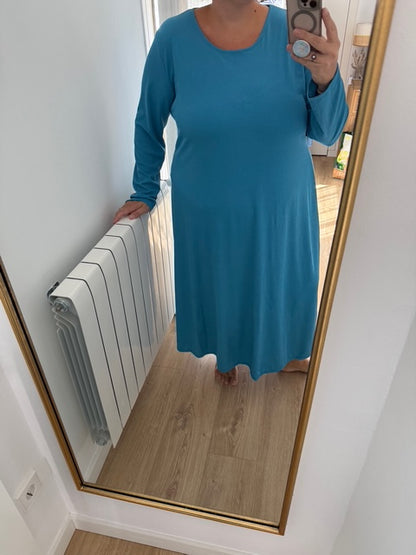 OTHERS. Turquoise ribbed dress S.3XL