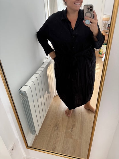 BUGANVILIA. Long black dress, size 3XL