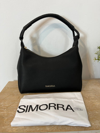 SIMORRA. Black leather bag