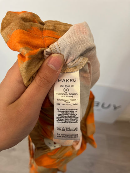 MAKSU. Two-tone fluid trousers Ts