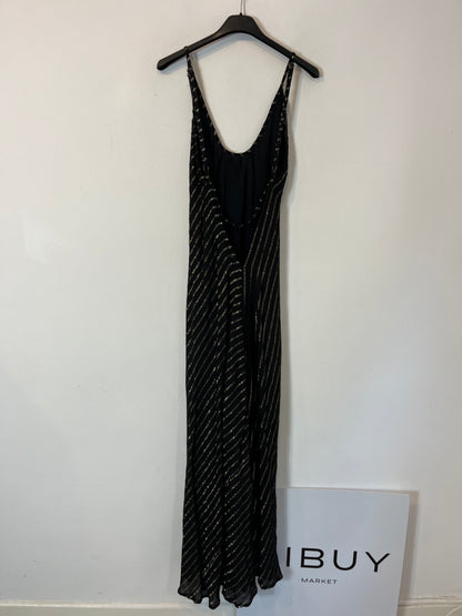 LIVE SHOP. Vestido negro rayas TU(s)