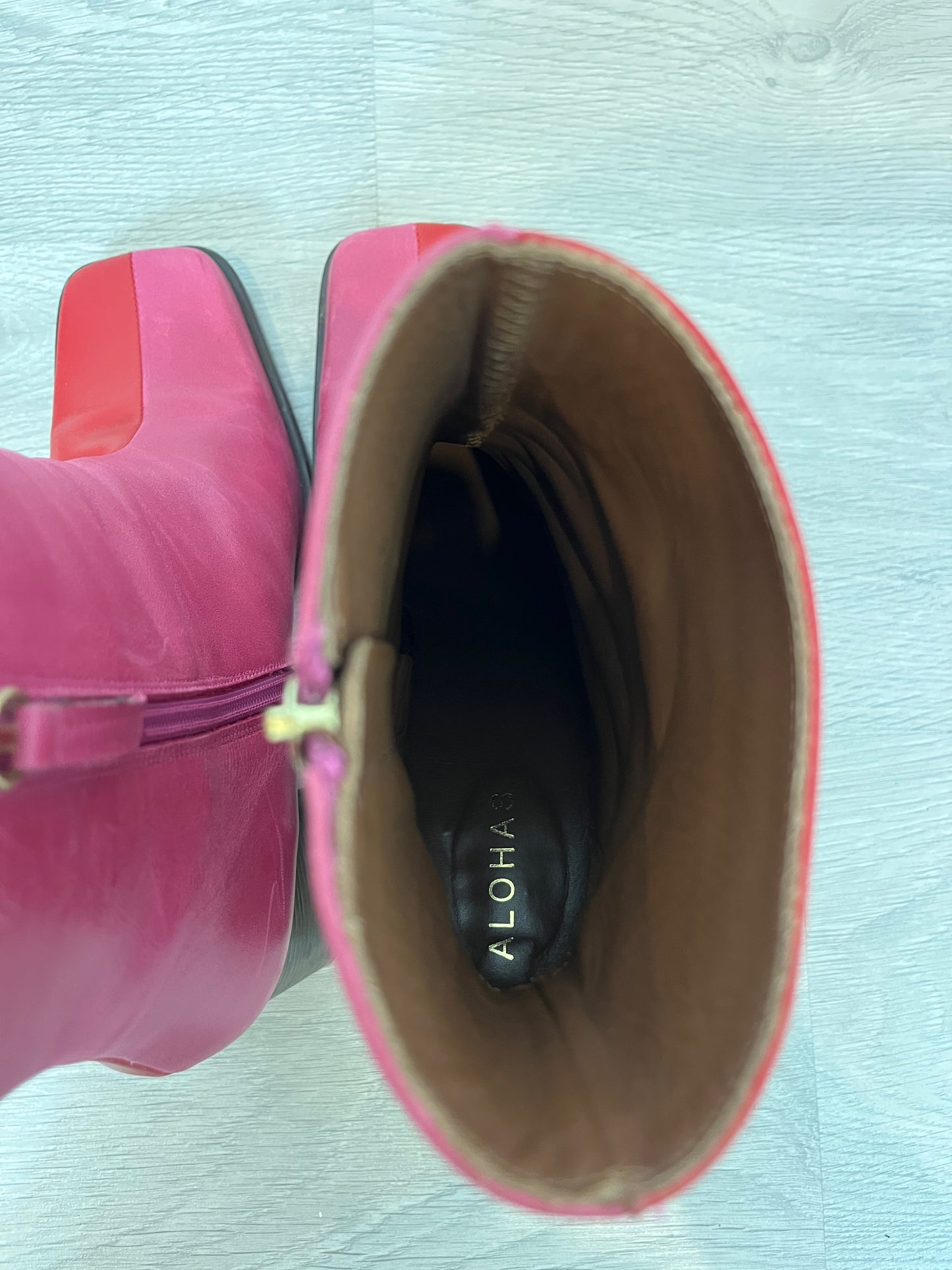 ALOHAS. Botines bicolor piel. T 40