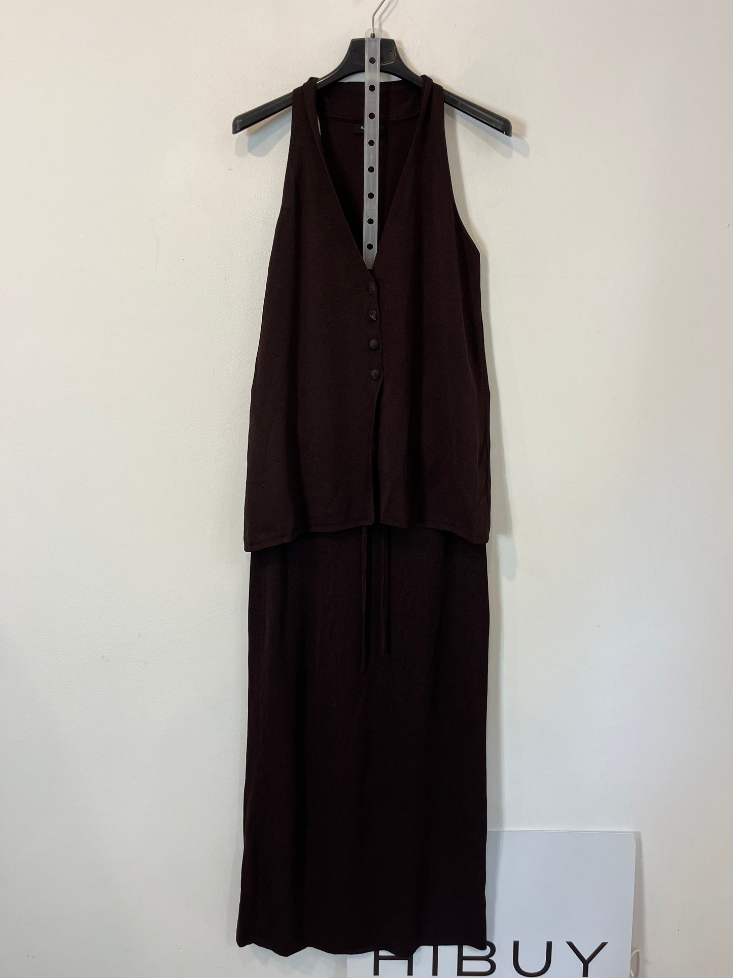 MASSIMO DUTTI. Total look punto marrón  T.xs