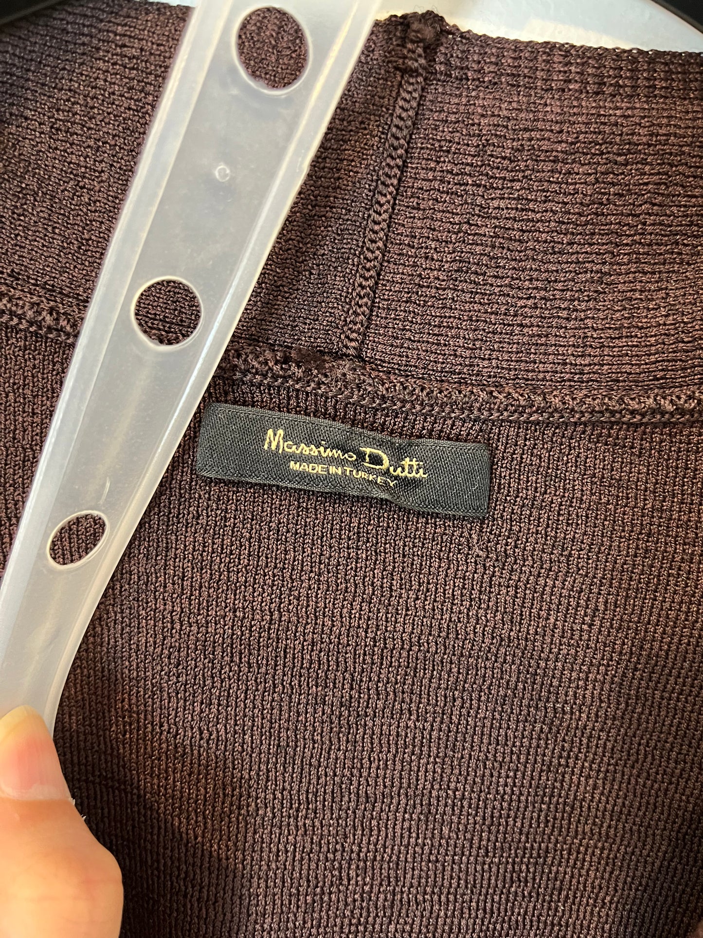 MASSIMO DUTTI. Total look punto marrón  T.xs