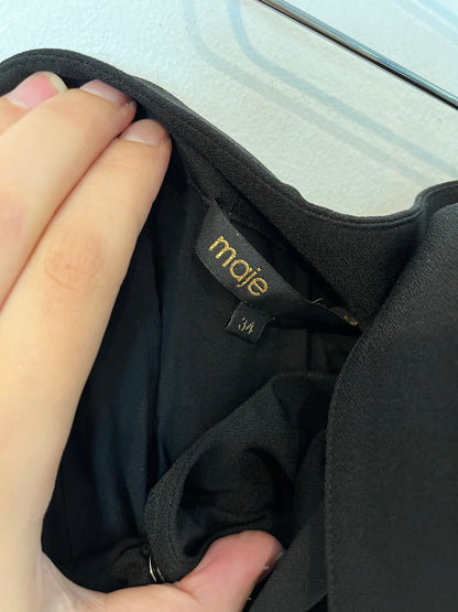 MAJE. Falda negra plisada T.34