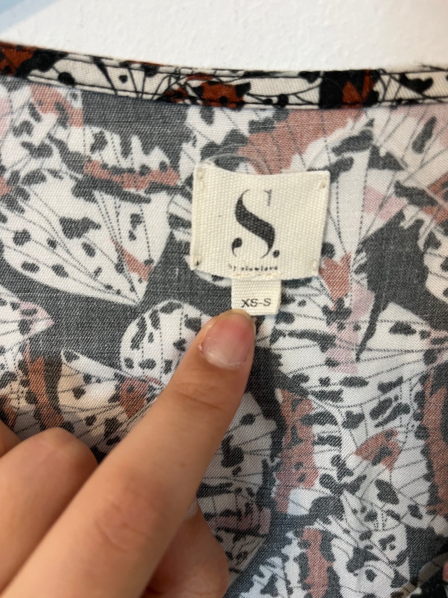 SLOWLOVE. Vestido midi fluido estampado. T XS/S