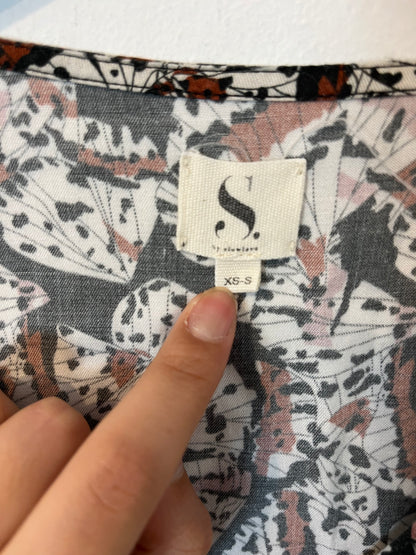 SLOWLOVE. Vestido midi fluido estampado. T XS/S