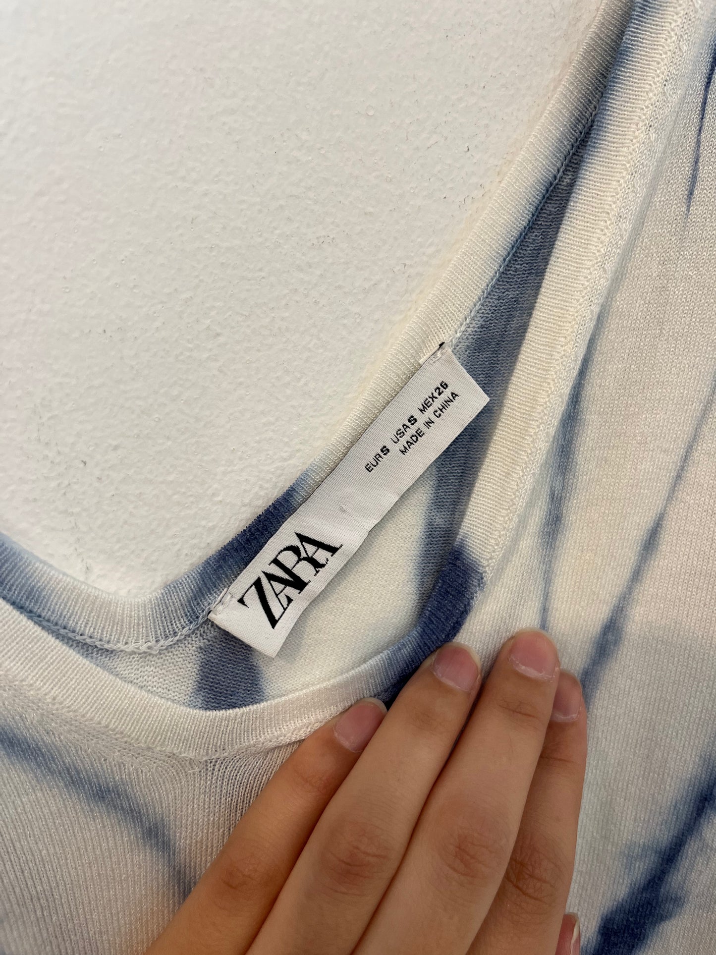 ZARA. Vestido punto tie dye T.s