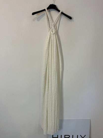 ZARA. Vestido blanco textura T.s