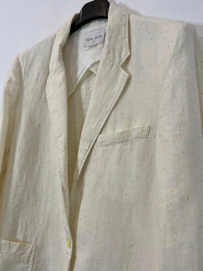 FORTE FORTE. Blazer beige detalle colores T.1 (s)
