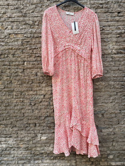 WOMAN EL CORTE INGLÉS. Vestido beige lunares