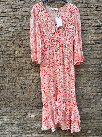 WOMAN EL CORTE INGLÉS. Vestido beige lunares